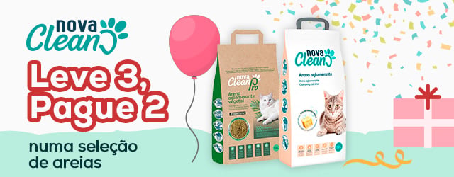 Nova Clean: Leve 3, pague 2 numa seleção de areia aglomerante Marselha e Pro Vegetal 10