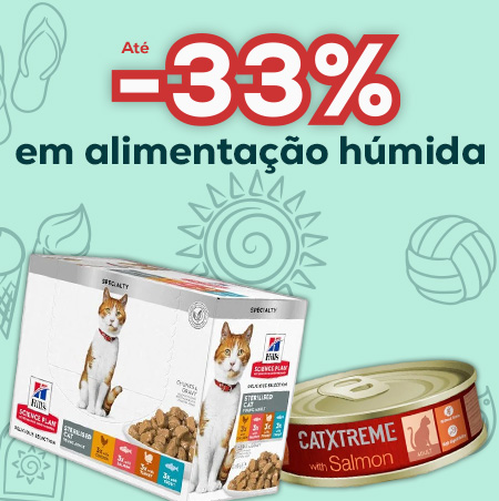 Até -50% em snacks para gato