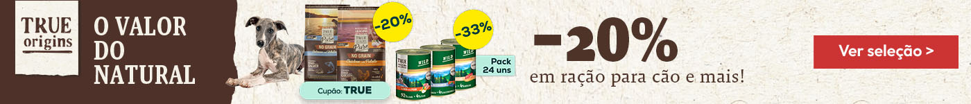 Mês de True Origins: -20% em ração para cão 12 kg e -33% numa seleção de packs de alimentação húmida para cão