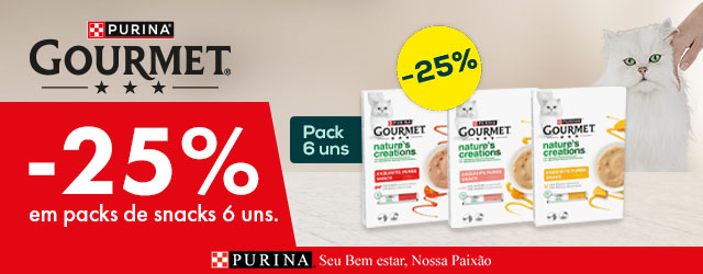 Gourmet: -25% numa seleção de packs de snacks 6 un.