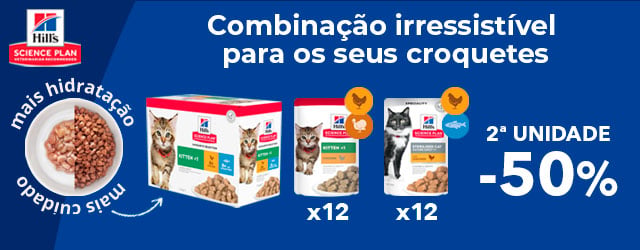 Hill's: -50% na 2ª unidade numa seleção de multipacks de alimentação húmida para gato