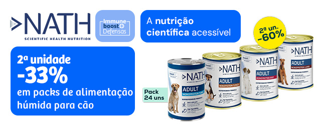 Nath: 33% em packs de alimentação húmida para cão