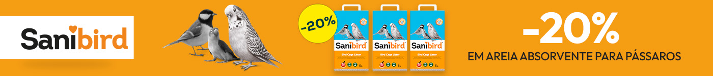Sanibird: 20% de desconto em areia absorvente para pássaros