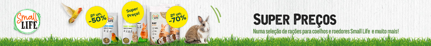 Super Preços numa seleção de rações para coelhos e roedores Small Life 4Kg e muito mais!