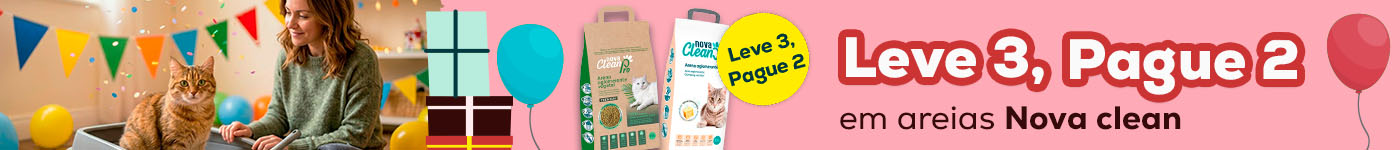 Nova Clean: Leve 3, pague 2 numa seleção de areia aglomerante Marselha e Pro Vegetal 10 l