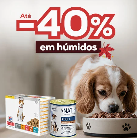 Até 40% de desconto em seleção de alimentação húmida