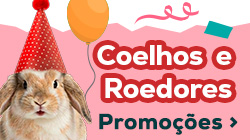 Promoções para coelhos e roedores