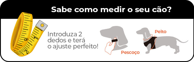 Qual o amanho que melhor se adapta ao meu cão? Prenda a medi-los
