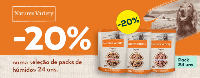 Nature's Variety: -20% em packs de alimentação húmida (24 un.)