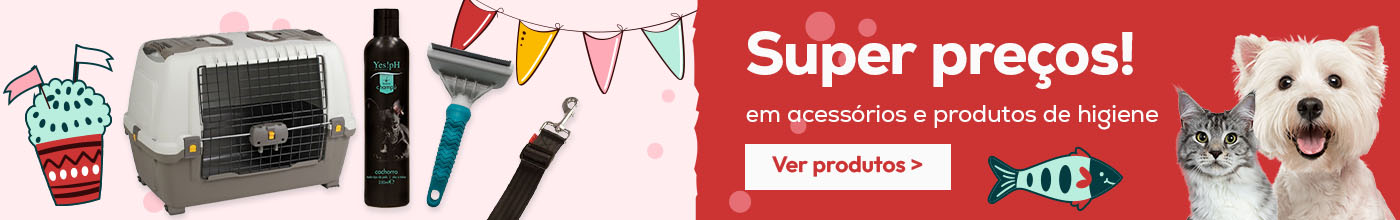Super preços em acessórios e produtos de higiene