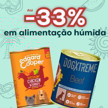 Até -35% em húmido para cão