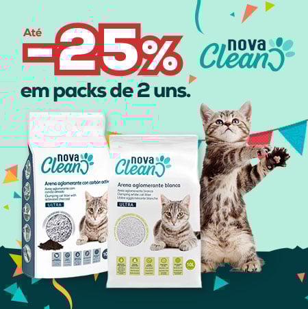 Nova Clean: Até -25% numa seleção de packs de areias 2 uns