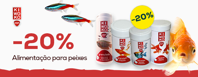 Kiwoko Start: -20% em comida de peixe
