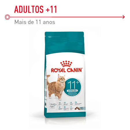 Ração para gatos esterilizados a partir dos 11 anos: Royal Canin Ageing 11+ Sterilised