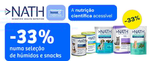 Nath: -33% numa seleção de packs de húmidos e snacks