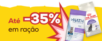 Até -35% em ração para gato
