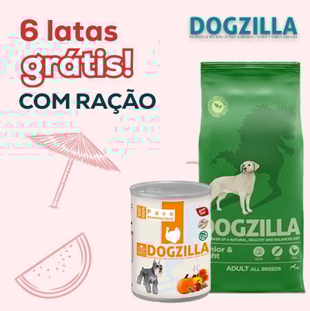 Dogzilla: 6 latas de húmido grátis com ração de 12 kg