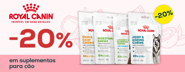 Royal Canin: -20% em suplementos para cão