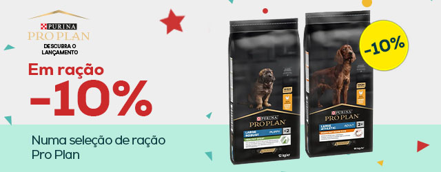 Pro Plan: -10% numa seleção de ração para cão