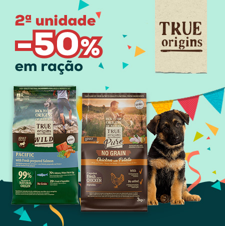 True Origins Pure: -50% na 2.ª unidade numa seleção de ração para cães de 3 kg