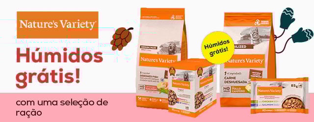 Nature's Variety: Húmido grátis com seleção de ração Nature's Variety: Húmido grátis com seleção de ração