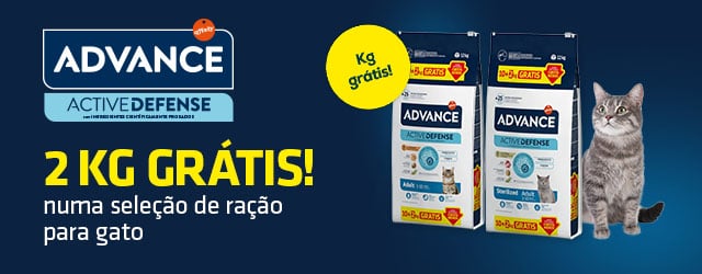 Advance: 2 kg grátis na seleção de ração para gatos