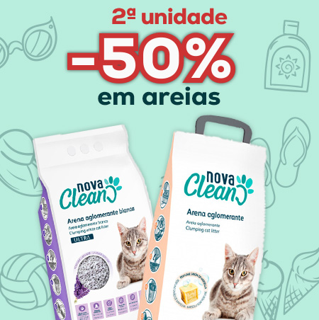 Nova Clean: -50% na 2.ª unidade numa seleção de areia aglomerante