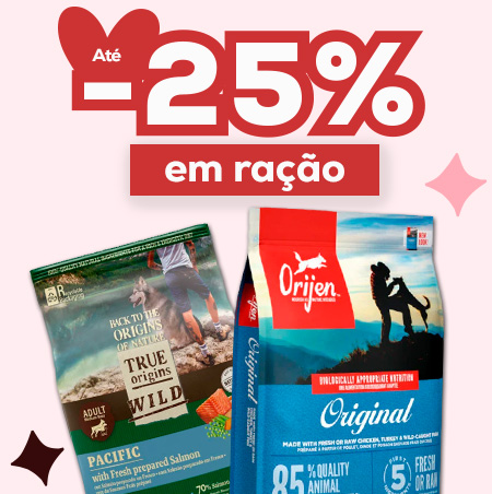 Até -25% numa seleção de ração para cão