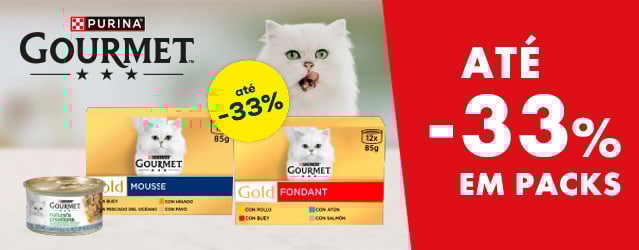 Gourmet: Até -33% numa seleção de alimentação húmida