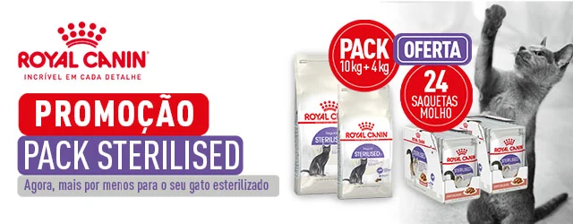 Royal Canin mês do gato: Pack esterilizado