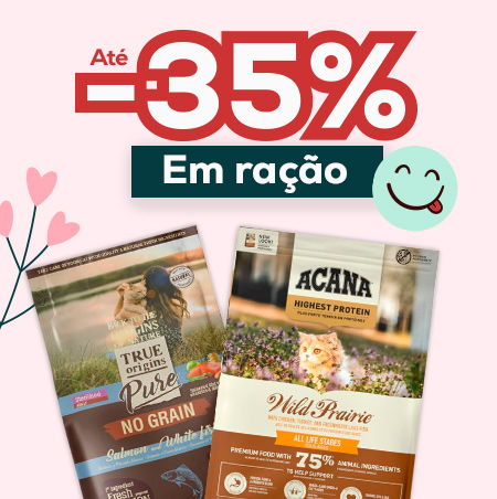 Até -35% numa seleção de ração para gato