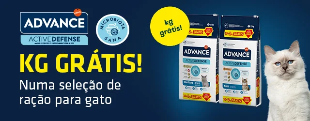 Advance: Quilos grátis na compra de uma seleção de ração para gato