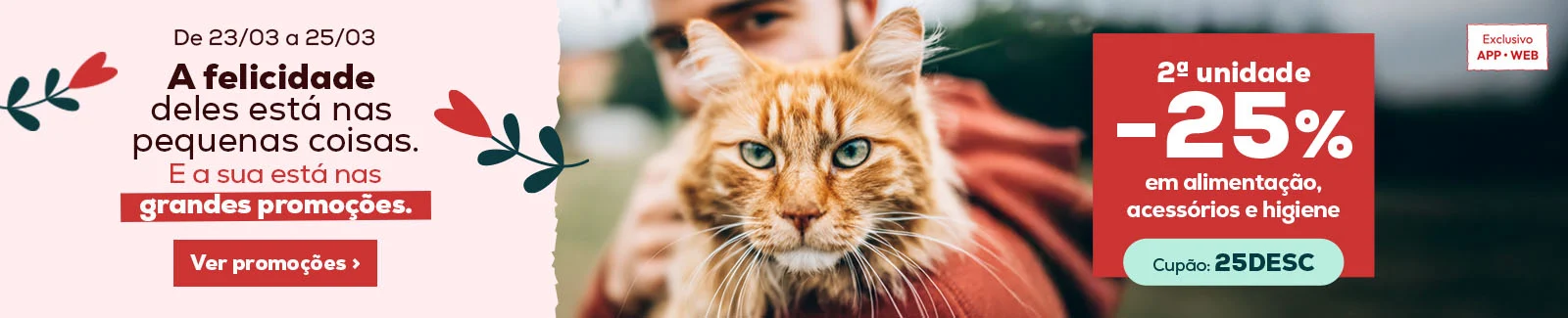 25% desconto na segunda unidade