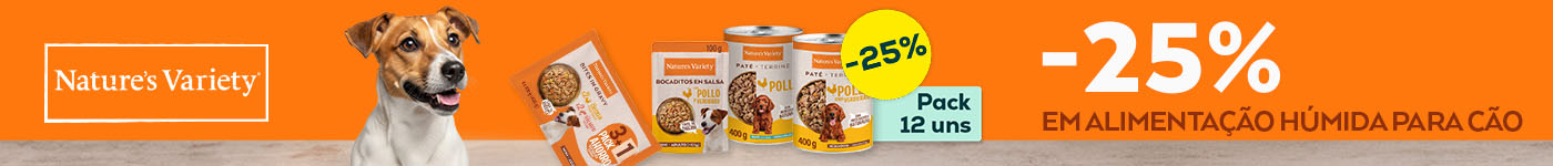 Nature's Variety: -25% em alimentação húmida para cão