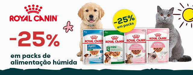 Royal Canin: -25% em packs de alimentação húmida