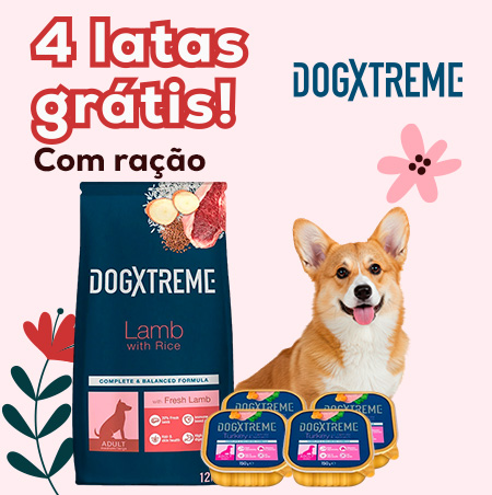 Dogxtreme: 4 tarrinas de alimentação húmida de oferta na compra de uma seleção de ração 12 kg