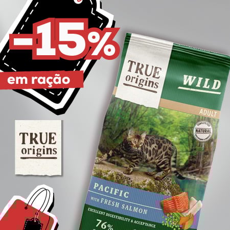True Origins: -15% em toda a ração para gato