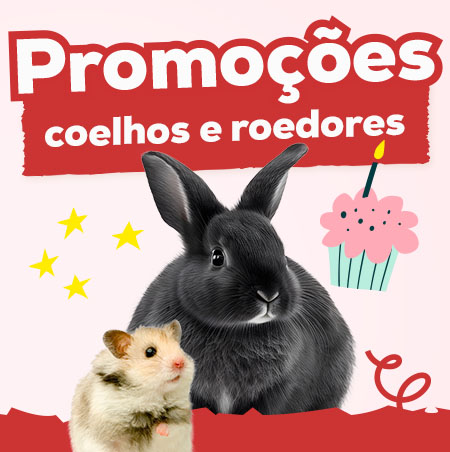 Promoções para coelhos e roedores