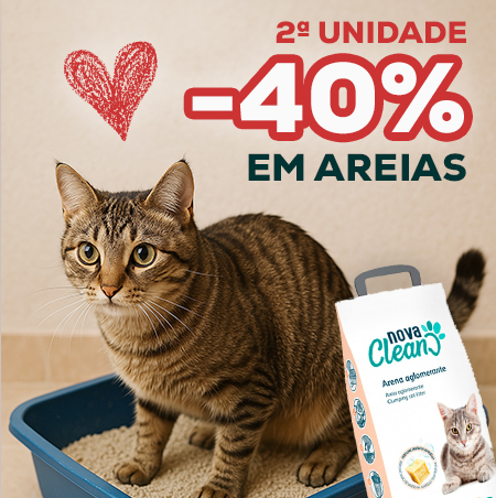 Areias: -40% na 2.ª unidade numa seleção de areias para gato