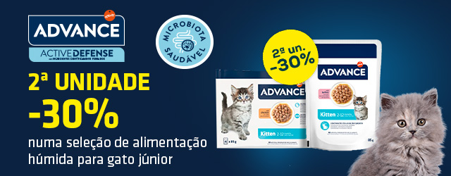 Advance: -30% na 2.ª unidade numa seleção de alimentação húmida para gatinho 85 g