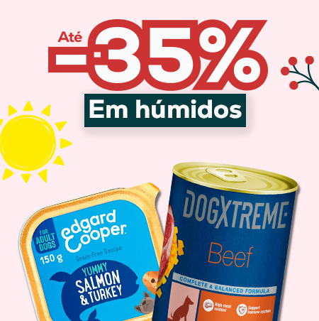 Até -35% numa seleção de alimentação húmida para cão