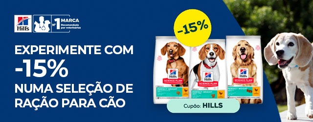 Hill's Science Plan: -30% na 2.ª unidade numa seleção de ração para cão e -15% numa seleção de ração para cão