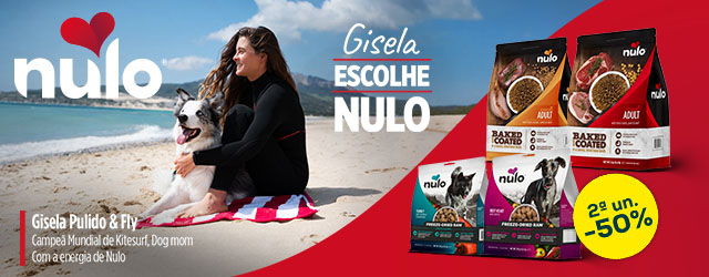 Nulo: -50% na 2ª unidade numa seleção de ração para cão 1,8 kg