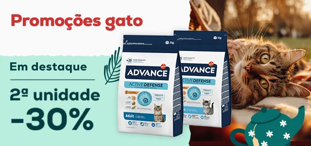 Advance: -30% na 2.ª unidade numa seleção de ração para gato
