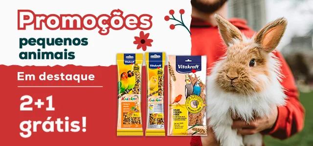 Vitakraft: 2+1 grátis numa seleção de snacks para pássaros