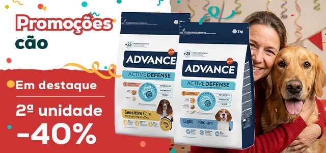 Advance: -40% na 2ª unidade numa seleção de ração para cão