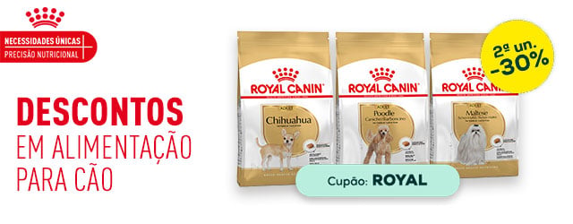 Royal Canin: -30% na 2ª unidade numa seleção de ração para cão