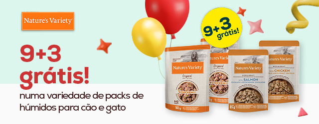 Nature's Variety: 9 + 3 gratis en packs de comida húmeda para perro y gato