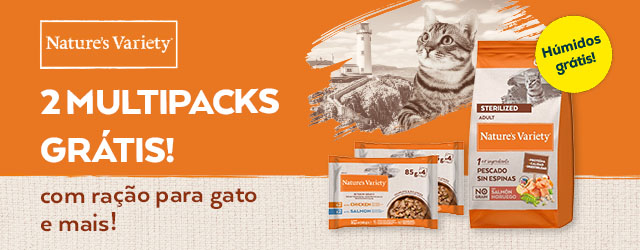 Nature's Variety: 2 multipacks de alimentação húmida grátis na compra de ração para gato