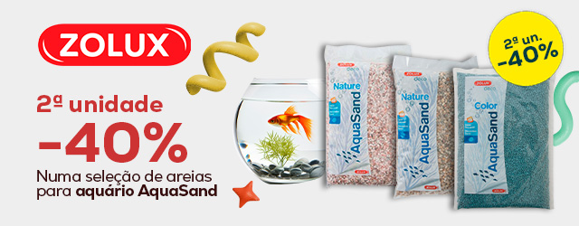 Zolux: -40% na 2º unidade numa seleção de areias para aquário Aquasand